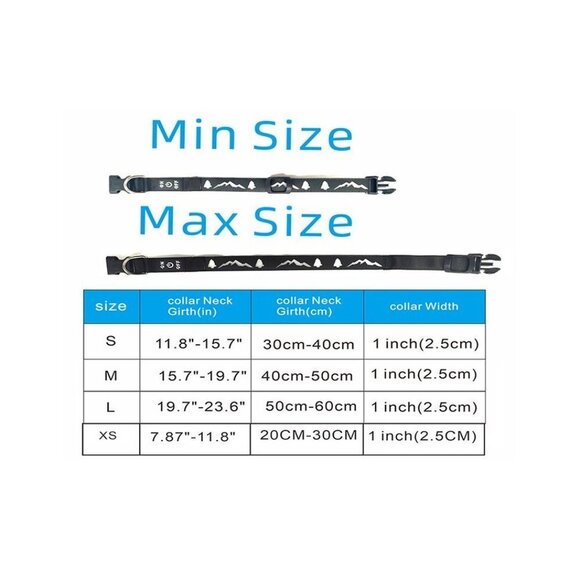 DOGLED Flashing USB-C led Light up Dog Collar, Mountains Multicolored Lighting - - Picture 4 of 4